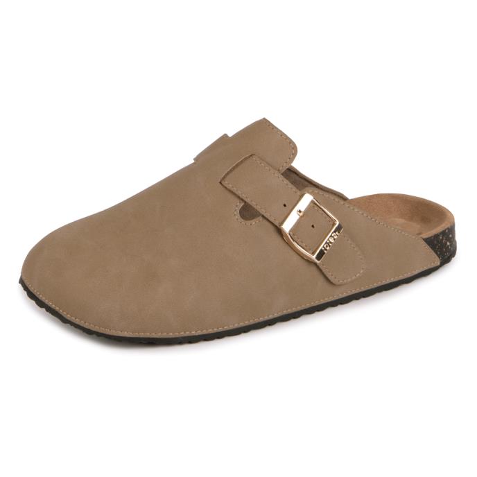 totes Ladies PU Clog Taupe Extra Image 2